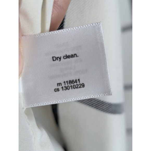 Lane Bryant Blazer Womens 28 White Black Windowpane Open Front Draped Mb - Picture 6 of 9